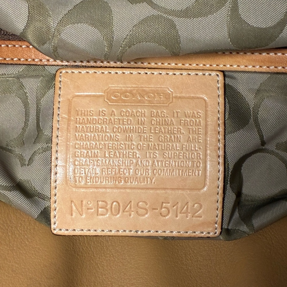 COACH | Leatherware 5142 | Caramel & Cream Leather Satchel | Y2K Equestrian Luxe - Picture 8 of 16